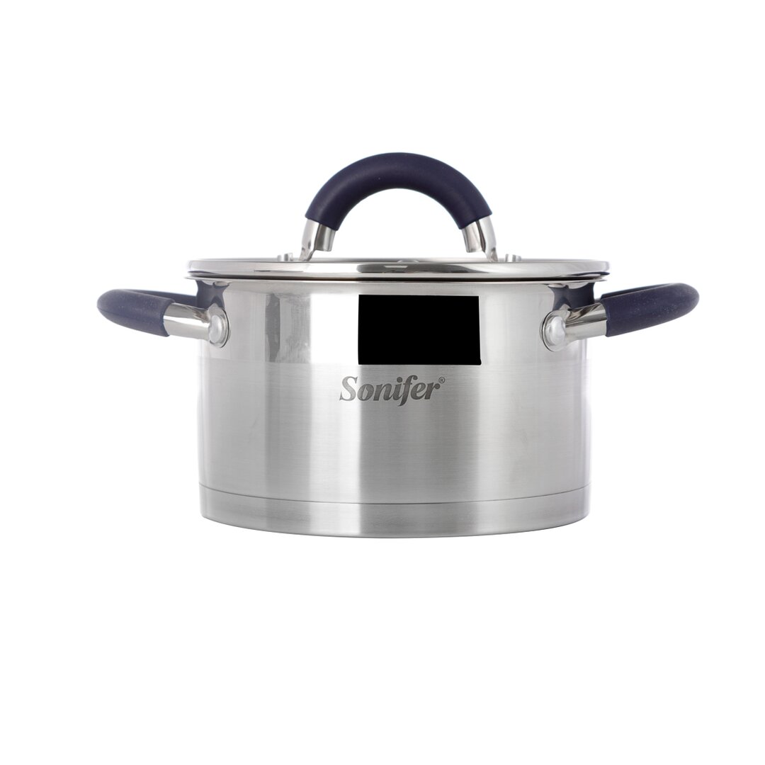 Sonifer Stainless Steel Pot Blue 18 Cm, 2.7 Lt, SF- 1136-18, 1 Piece