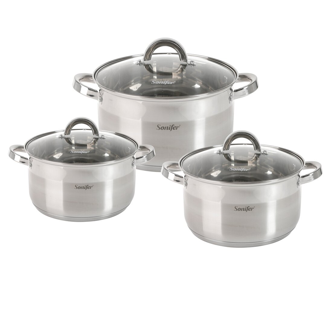 Sonifer Stainless Steel Cookware Set R SF-1133, 6 Pieces