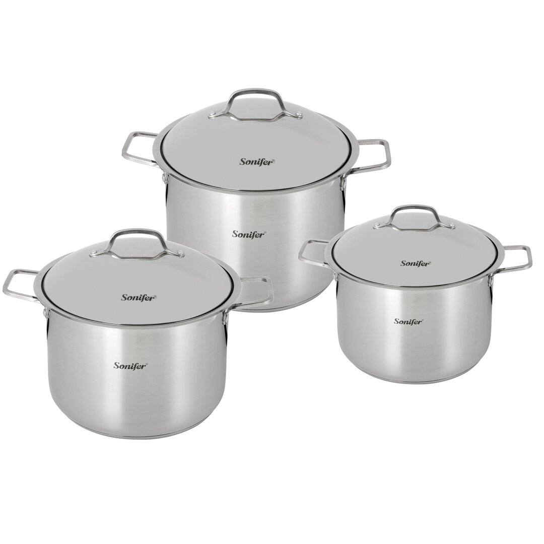 Sonifer Stainless Steel Cookware Set S SF-1147, 6 Pieces