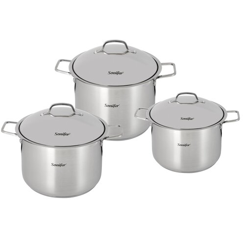 Sonifer Stainless Steel Cookware Set S SF-1147, 6 Pieces