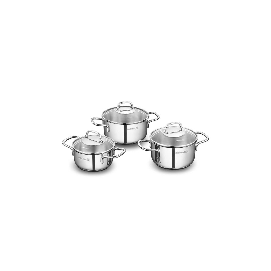 Korkmaz Perla Stainless Steel Cookware Set, 6 Pieces