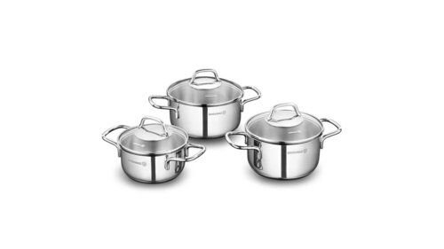 Korkmaz Perla Stainless Steel Cookware Set, 6 Pieces