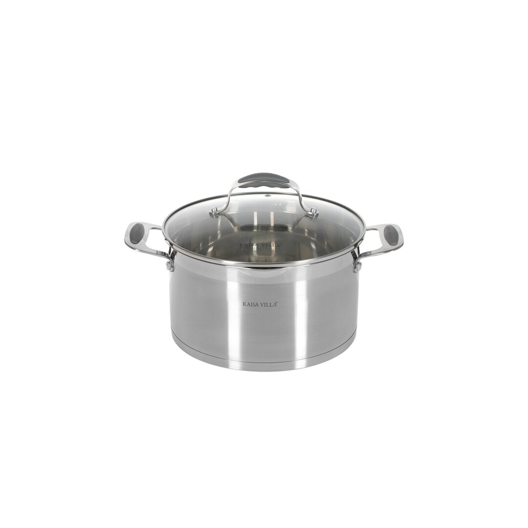 Kaisa Villa Stainless Steel Pot Set with Drain, 4 Pieces