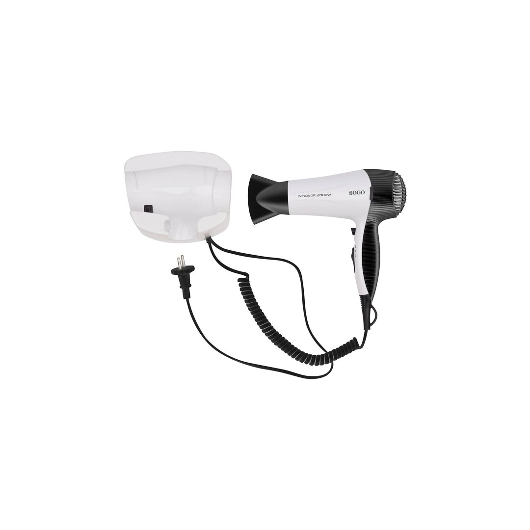 Sogo Tharëse Flokësh Profesionale me Mbajtëse, 2000W, SS-3645