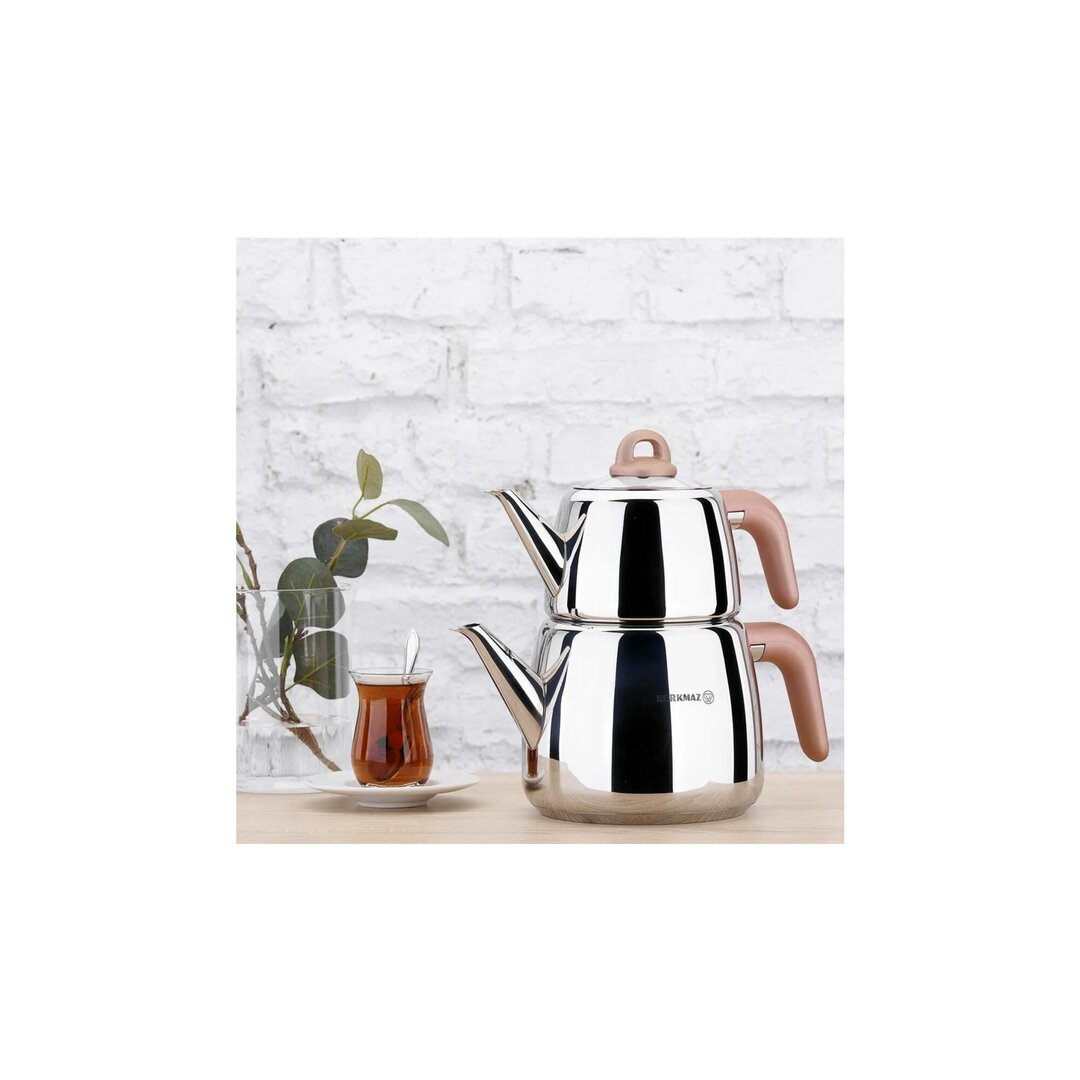 Korkmaz Bella Rosegold/SH Set Çajnik Inoksi, 1 dhe 2 Lt, 1 Copë