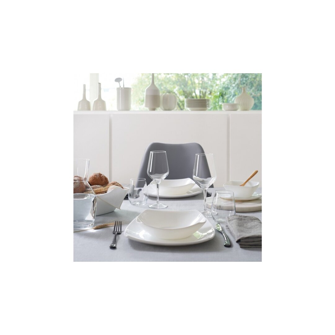 Bormioli Rocco Eclissi Bianco Pjatë Ëmbëlsire, 17.6x17.6 Cm, 1 Copë