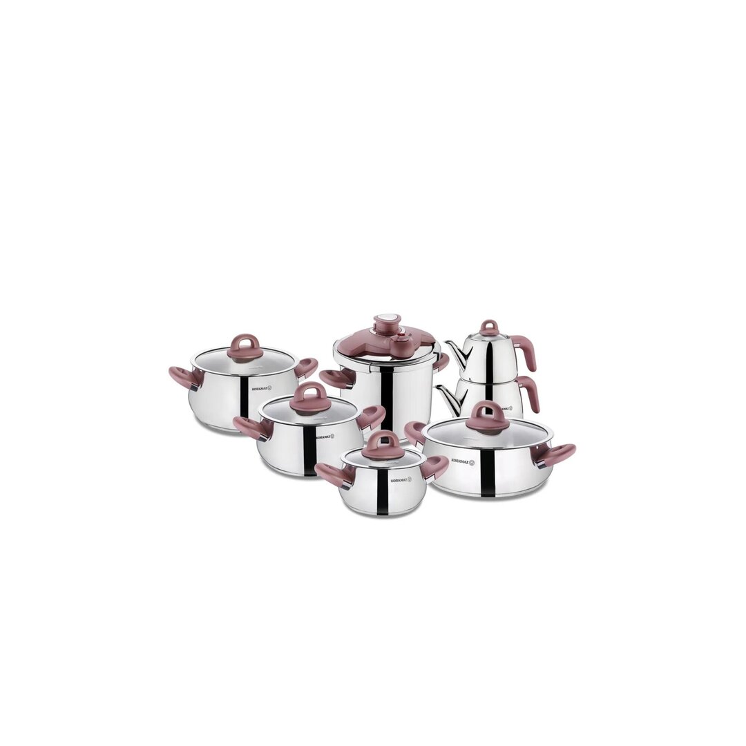 Korkmaz Bella Rosegold Set Tenxheresh Inoksi, 14 Copë