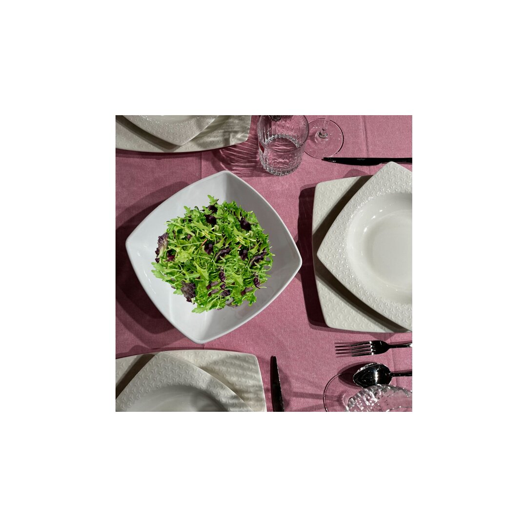 Bormioli Rocco Eclissi Bianco Tas Sallate, 22.2x22.2 Cm, 1 Copë