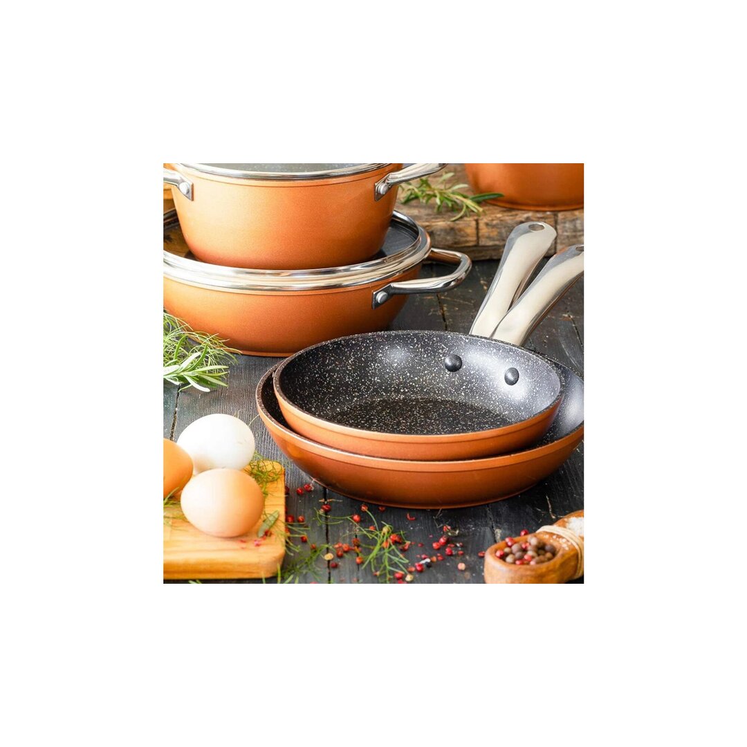 Isogona Monix Copper Set Tigan 20-24 Cm, 2 Copë