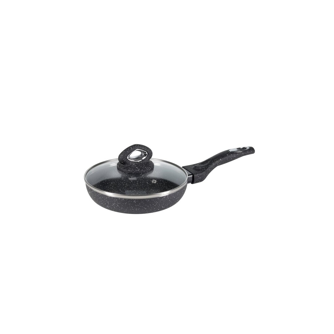 Midnight Basket Granite Frying Pan with Lid, 22 and 26 Cm, 2 Pieces