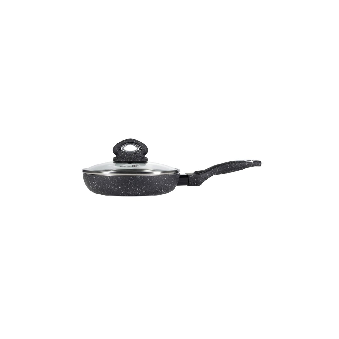 Midnight Basket Granite Frying Pan with Lid, 22 and 26 Cm, 2 Pieces