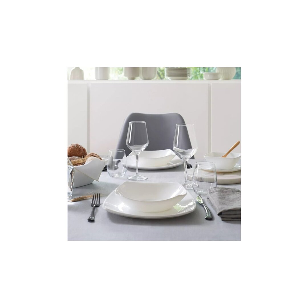 Bormioli Rocco Eclissi Bianco Pjatë Supe, 20.8x20.8 Cm, 1 Copë