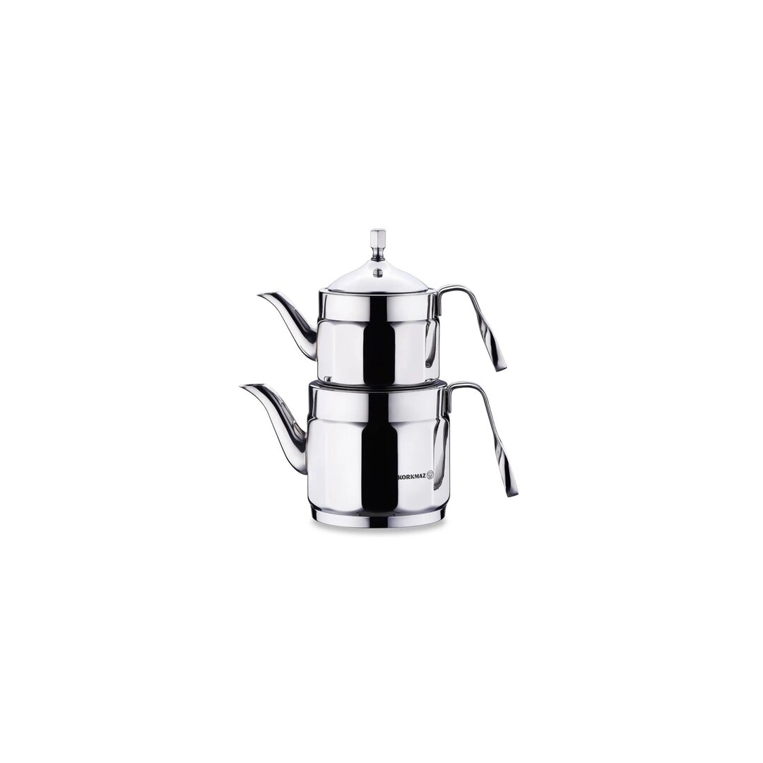 Korkmaz Nostalija Midi Çajnik Inoksi, 0.9 dhe 1.6 Lt, 2 Copë