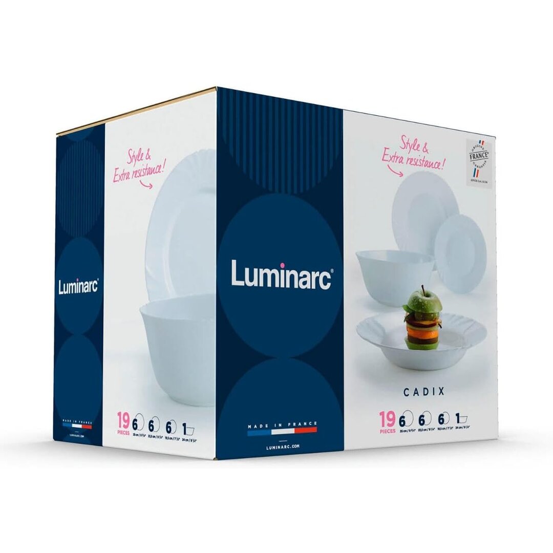 Luminarc Cadix Set Pjatash, 19 Copë