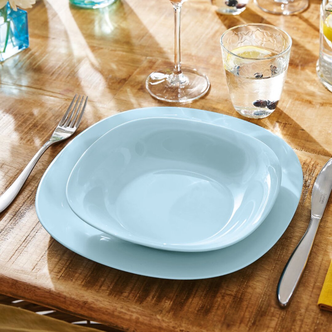 Luminarc Carine Blue Plate Set, 18 Pieces
