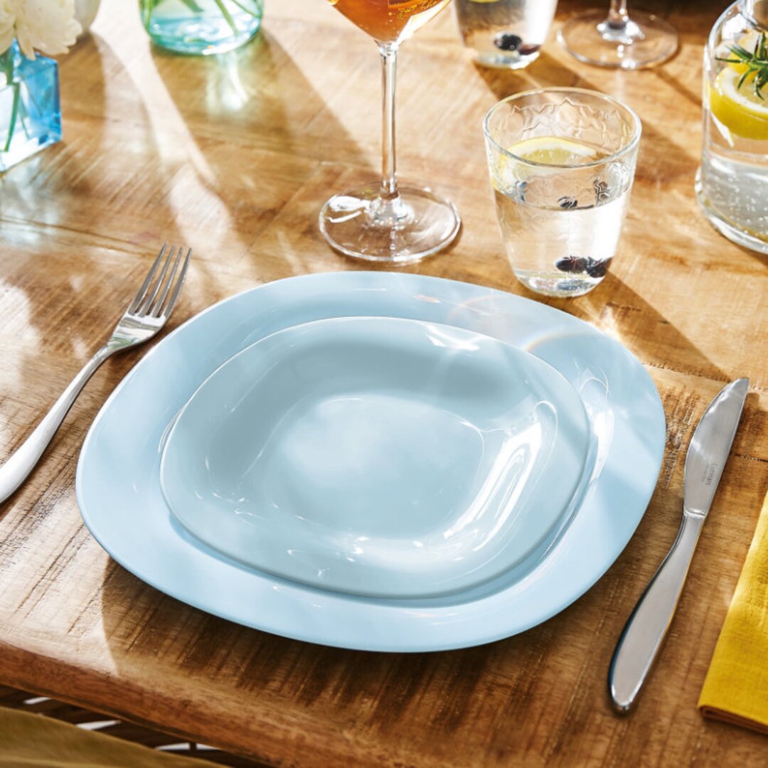 Luminarc Carine Blue Plate Set, 18 Pieces