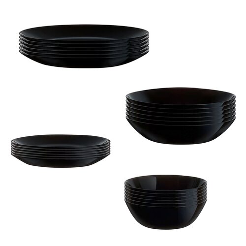Shportë Luminarc Zelie Black Set Pjatash, 24 Copë