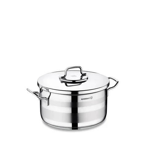 Korkmaz Astra 2 Pot Stainless Steel Casserole, 16x9 Cm, 1.8 lt, A2021, 1 Piece