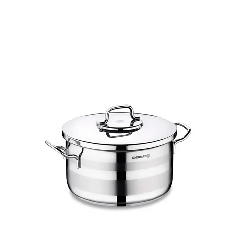 Korkmaz Astra 2 Pot Stainless Steel Casserole, 20x11 Cm, 3.3 Lt, A2023, 1 Piece