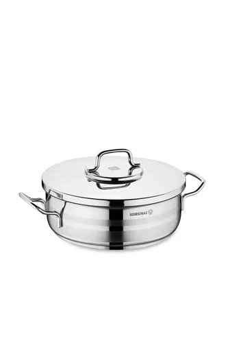 Korkmaz Astra 2 Stainless Steel Pot Extra Low, 32x9 Cm, 7 Lt, A2041, 1 Piece