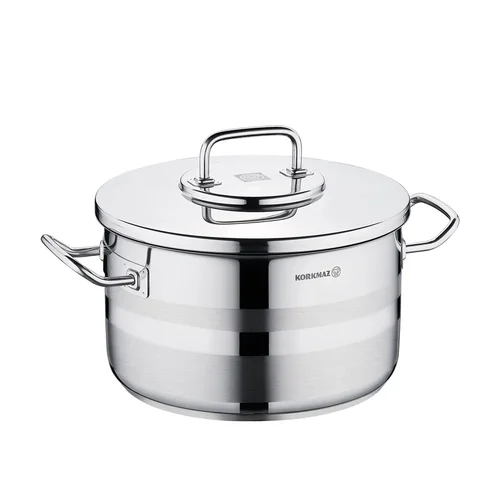 Korkmaz Astra 2 Pot Stainless Steel Casserole, 30x18 Cm, 12.5 Lt, A2028, 1 Piece