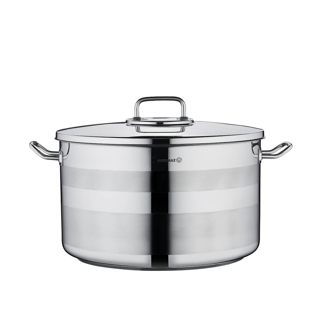 Korkmaz Astra 2 Pot Stainless Steel Casserole, 32x19 Cm, 15 Lt, A2029, 1 Piece