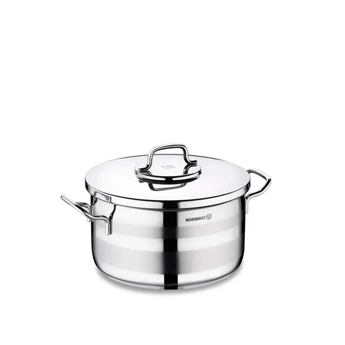 Korkmaz Astra 2 Pot Stainless Steel Casserole, 22x12 Cm, 4.35 Lt, A2024, 1 Piece