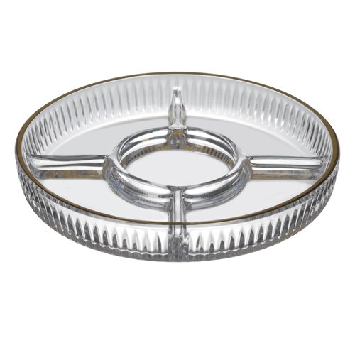 Royal Peanut Holder with 5 Compartments Plain Gold, 24 Cm, 17-10, 1 Piece