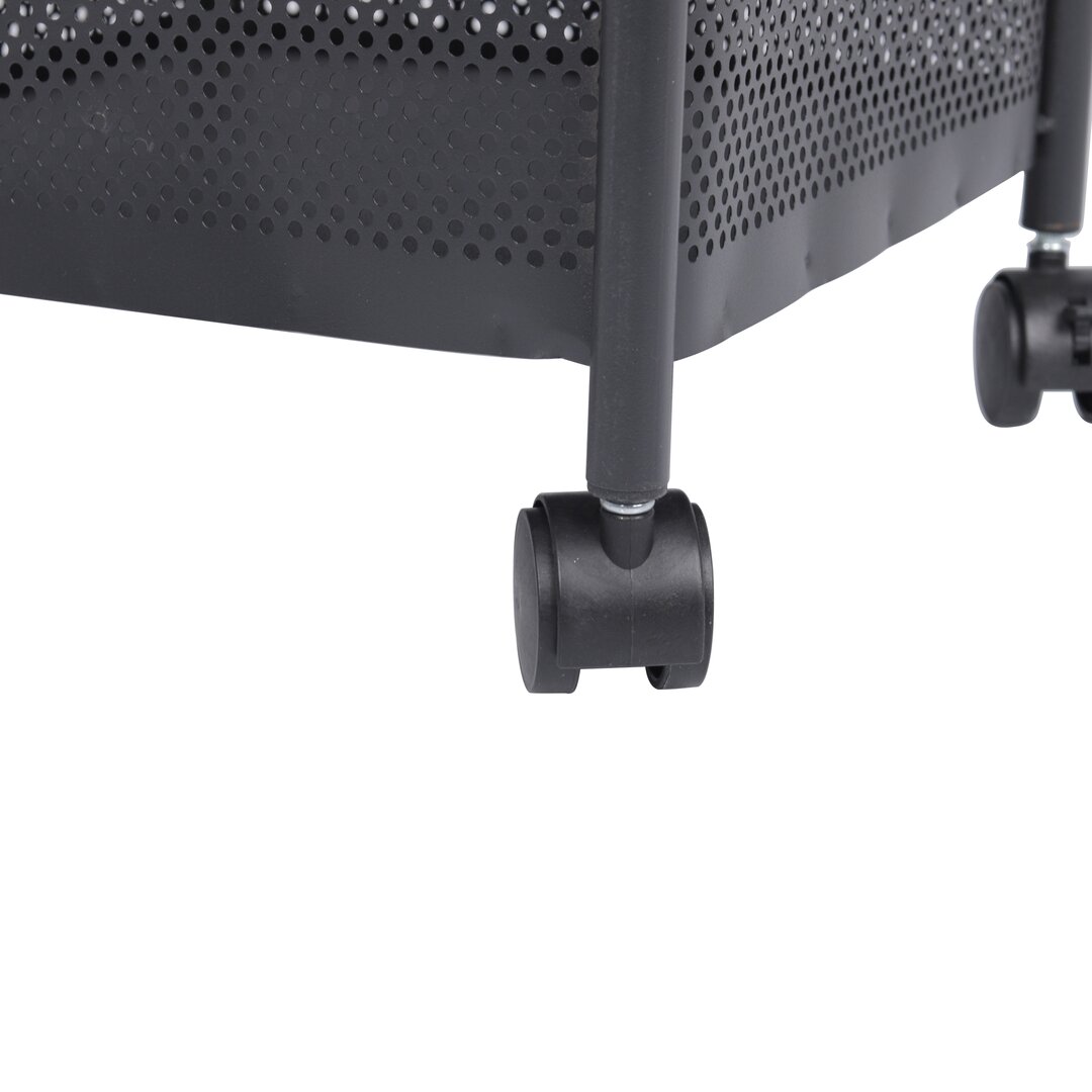 Square Vegetable Cart with 5 Tiers Black, 26.5x26.5x93 Cm, 26-2, 1 Piece