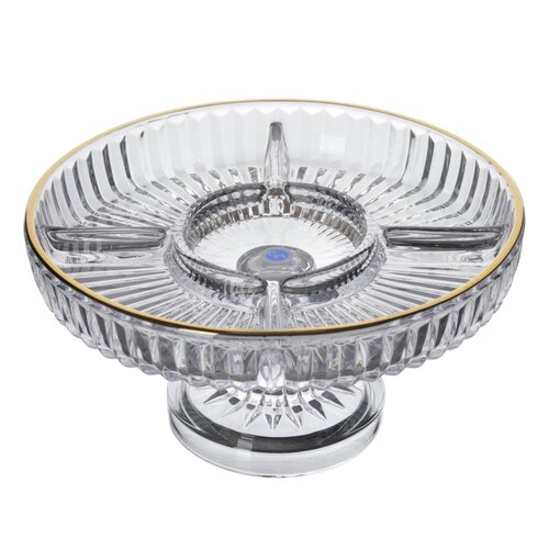 Royal Peanut Holder with 5 Compartments Line Gold, 24x13.5 Cm, ​​17-18, 1 Piece