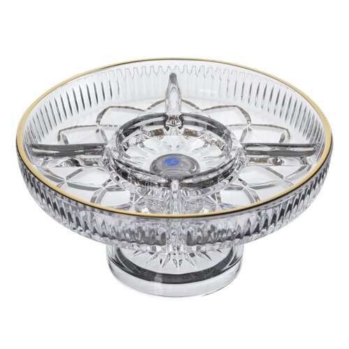 Royal Peanut Holder with 5 Compartments Flower Gold, 24x13.5 Cm, ​​17-14, 1 Piece