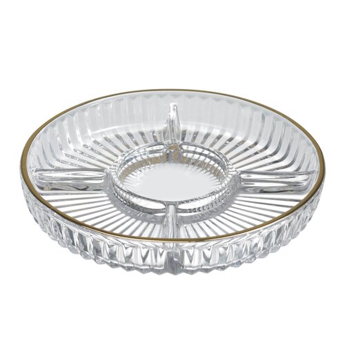 Royal Peanut Holder with 5 Compartments Line Gold, 24 Cm, 17-17, 1 Piece