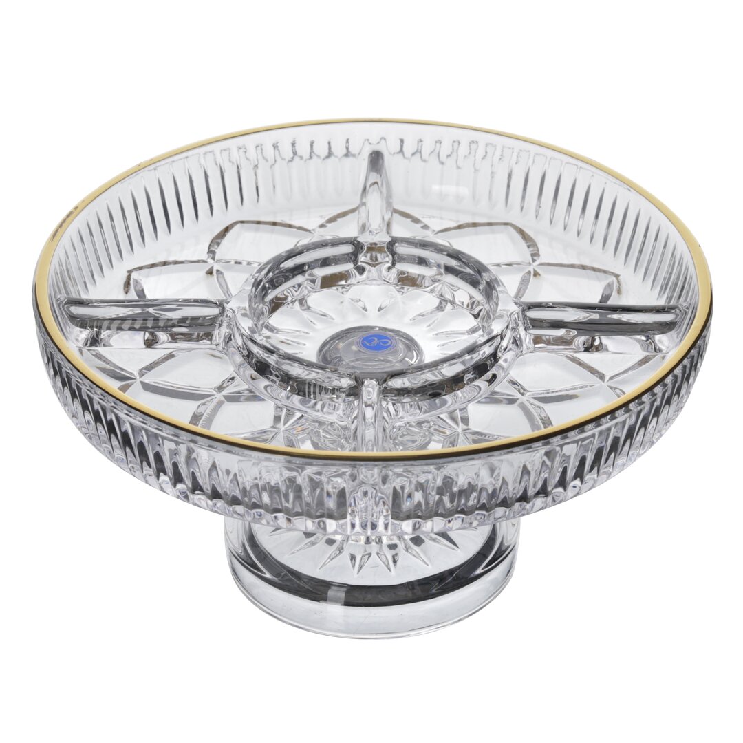 Royal Peanut Holder with 5 Compartments Mosaic Gold, 24x13.5 Cm, ​​17-11, 1 Piece