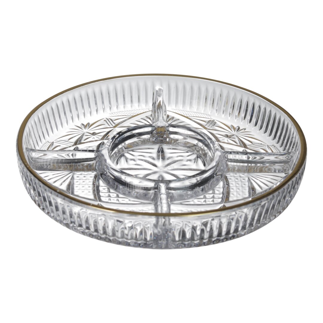 Royal 5 Compartment Peanut Holder Flower Gold, 24 Cm, 17-7, 1 Piece