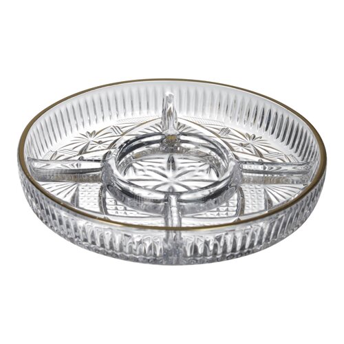 Royal 5 Compartment Peanut Holder Flower Gold, 24 Cm, 17-7, 1 Piece