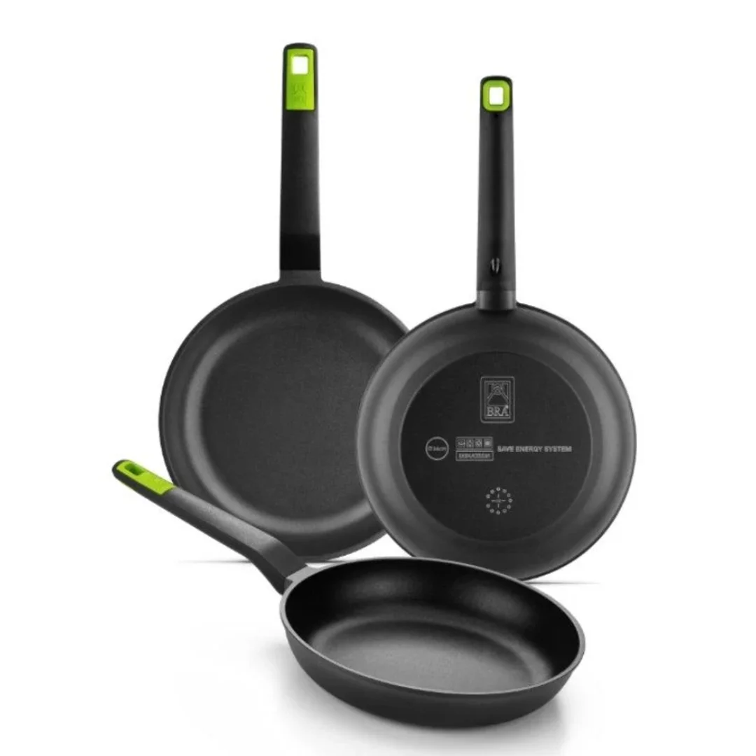 Isogona Bra Gastro Set Tiganësh, 18-22-26 Cm, 3 Copë