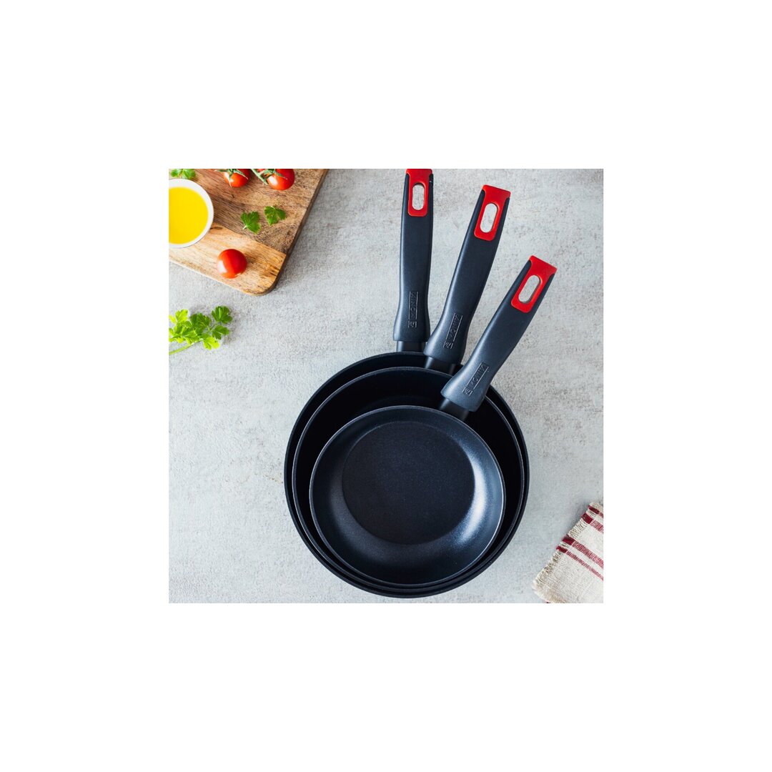 Isogona Monix Cherry Set Tigan, 18-22-26 Cm, 3 Copë