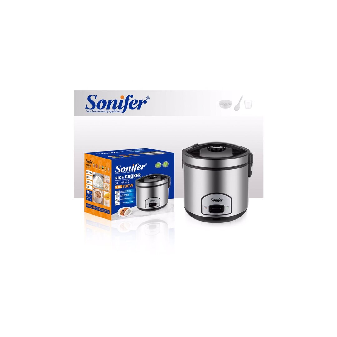 Sonifer Rice Cooker Silver, 5 Lt, 900W, Sf-4047, 1 Copë