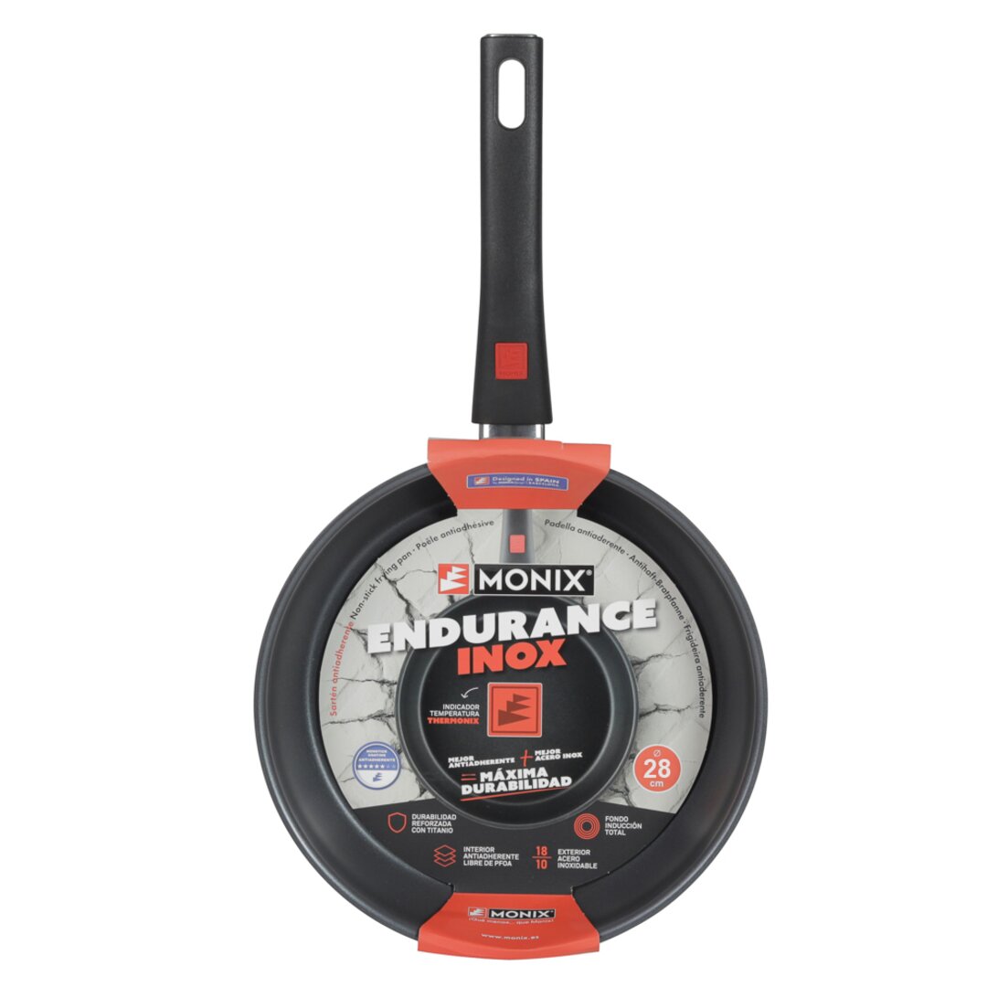 Isogona Monix Endurance Tigan Inoksi, 28 Cm, 1 Copë