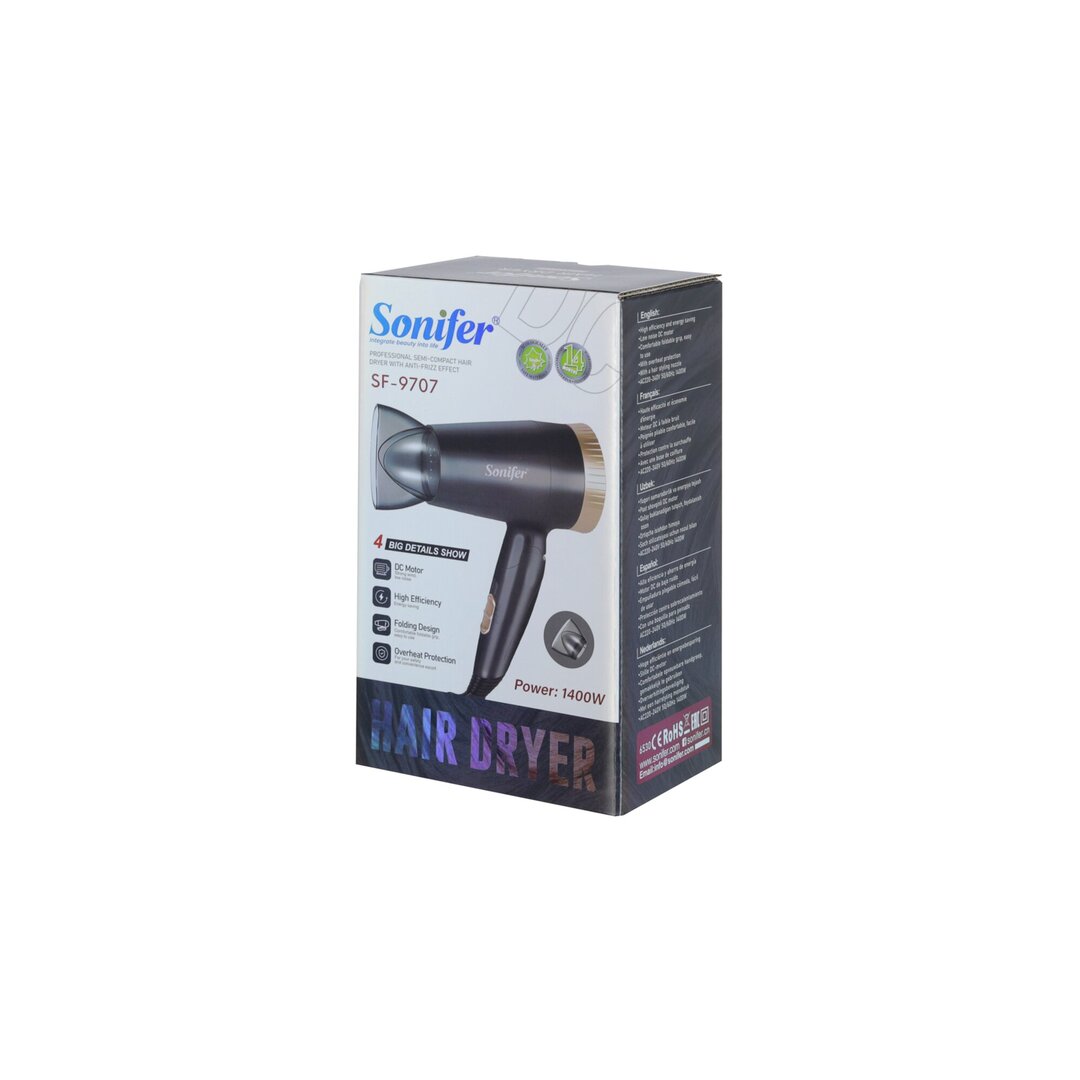 Sonifer Tharëse Flokësh, 1400W, SF-9707, 1 Copë