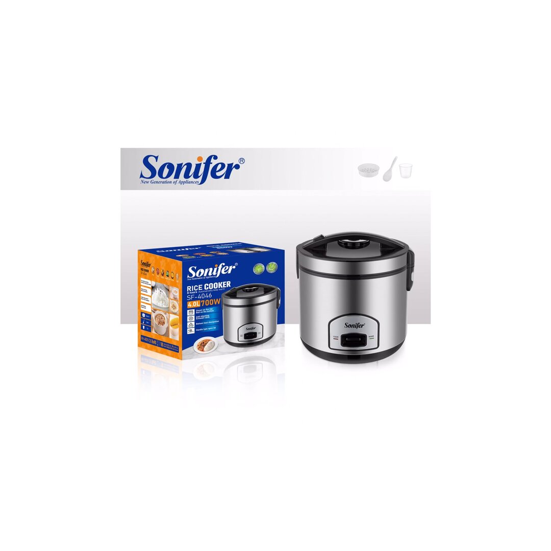 Sonifer Rice Cooker Silver, 4 Lt, 700W, Sf-4046, 1 Copë