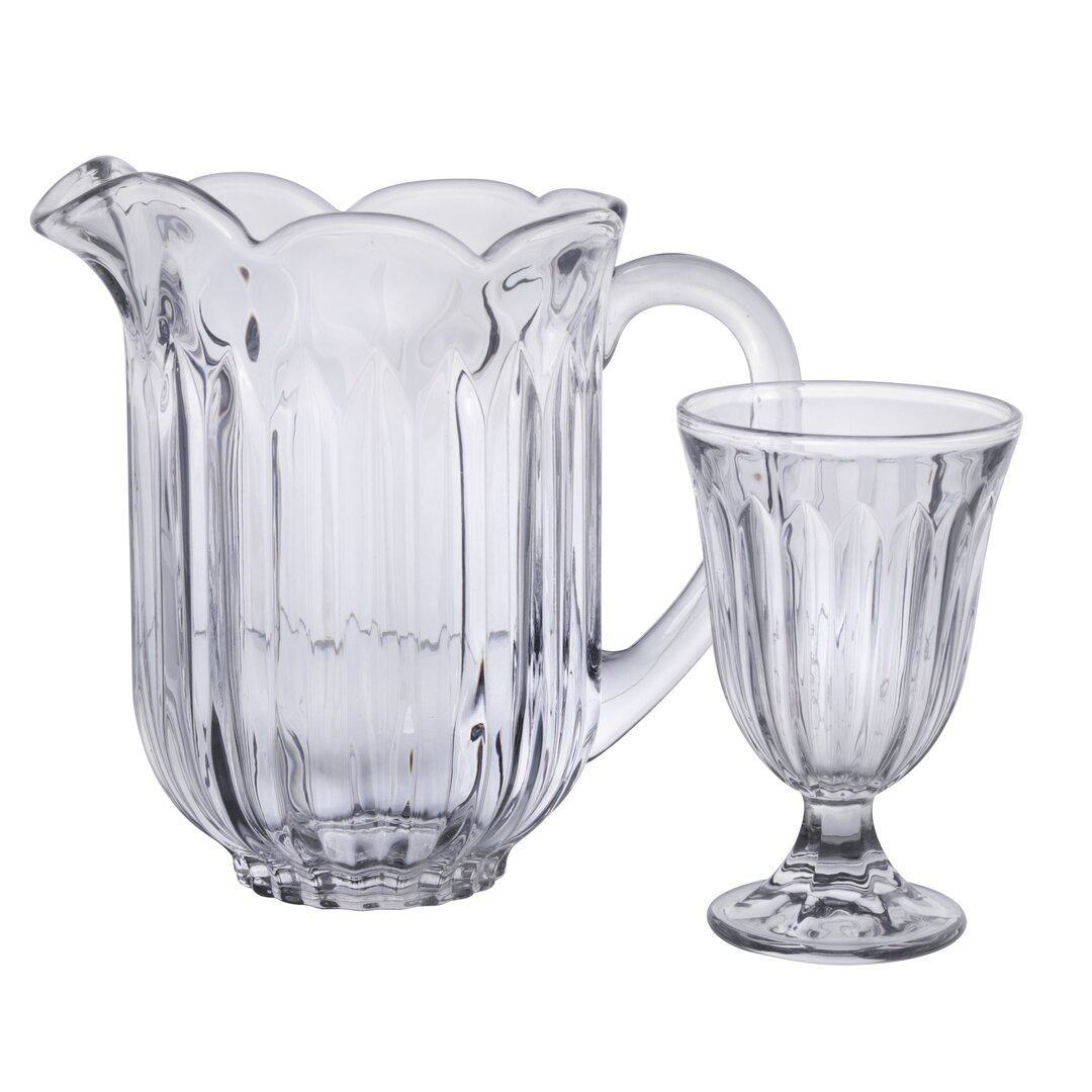 Jeneva Set of Glasses with Crown and Cane, 12-26 cm, 7 Pieces