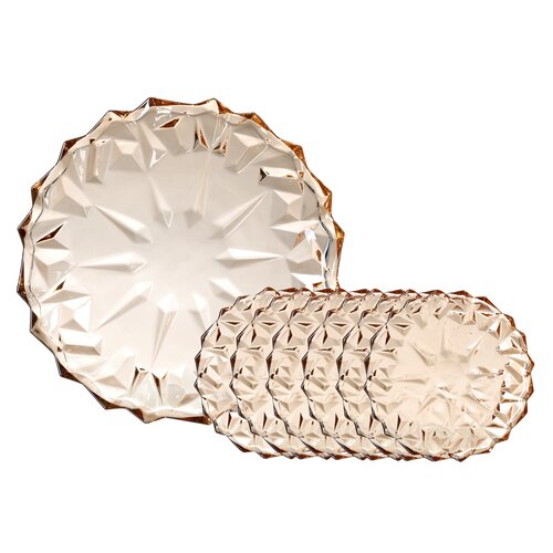 Vogue Dessert Plate Set Gold 11-7, 7 Pieces