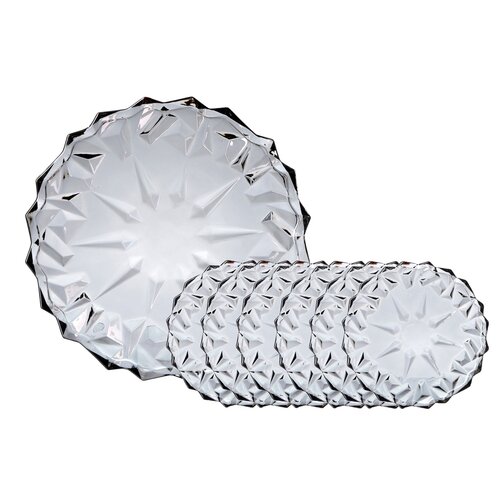 Vogue Dessert Plate Set Grey 11-8, 7 Pieces