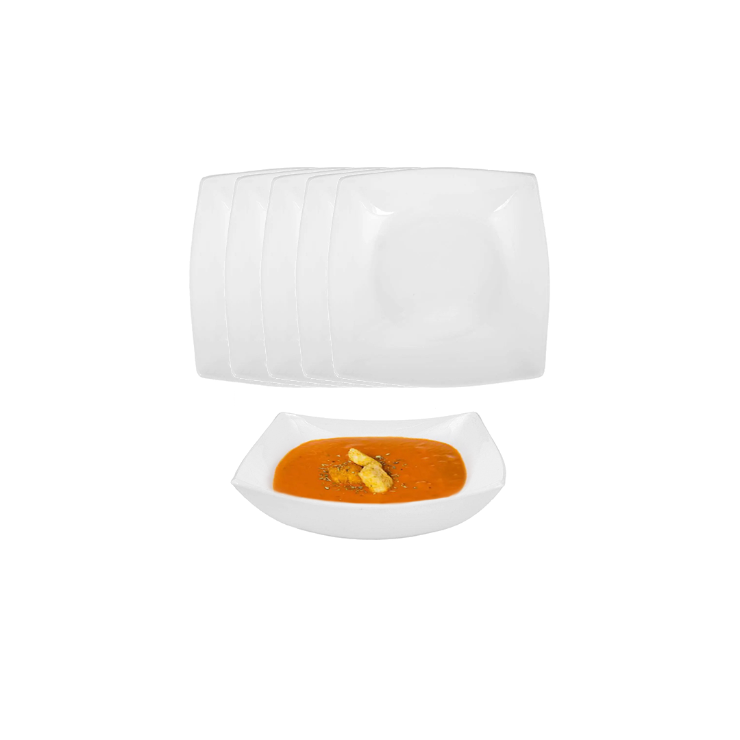 Shportë Luminarc Quadrato White Soup Pjatë 20 Cm, 6 Copë