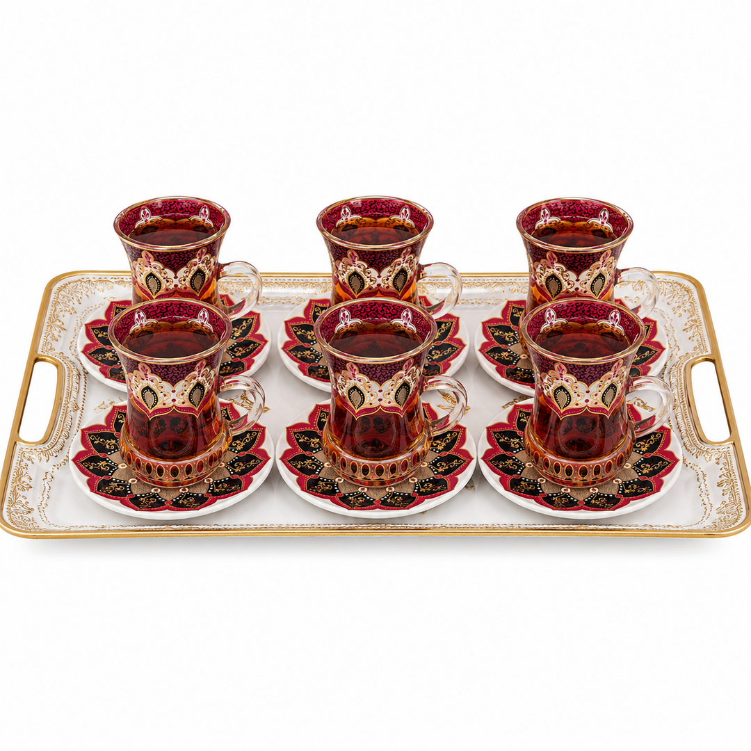 Arabesque Red Filxhanë Çaji, C-228-1, 6 Copë