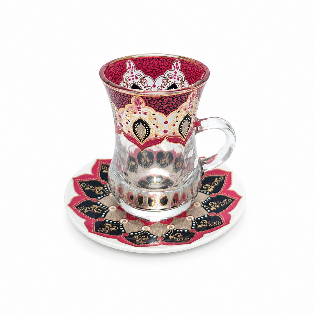 Arabesque Red Filxhanë Çaji, C-228-1, 6 Copë