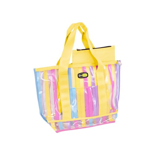 Giostyle Sandy Transparent Beach Bag Pastel Colors, 24 Lt, 1 Piece