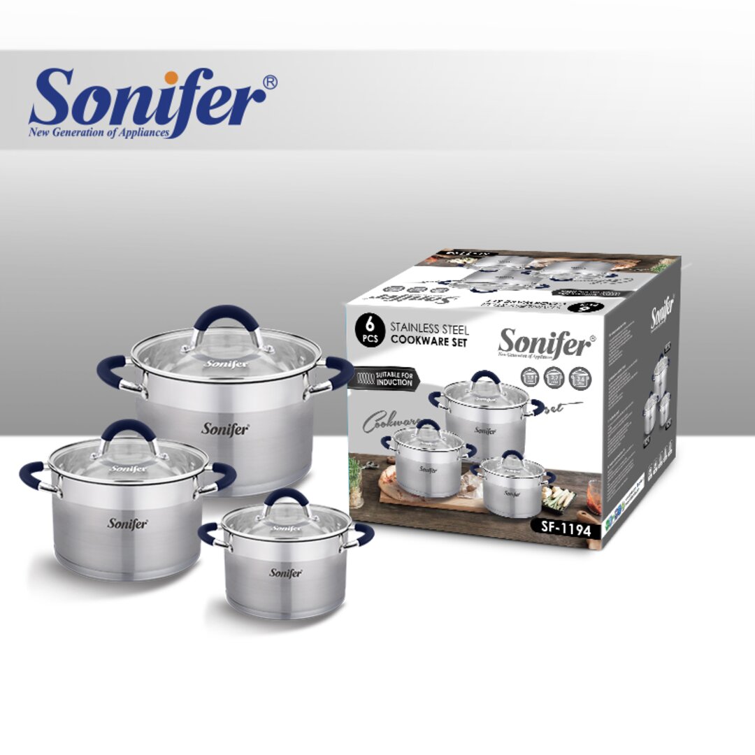 Sonifer Set Tenxheresh Inoksi Blue, Sf-1194, 6 Copë