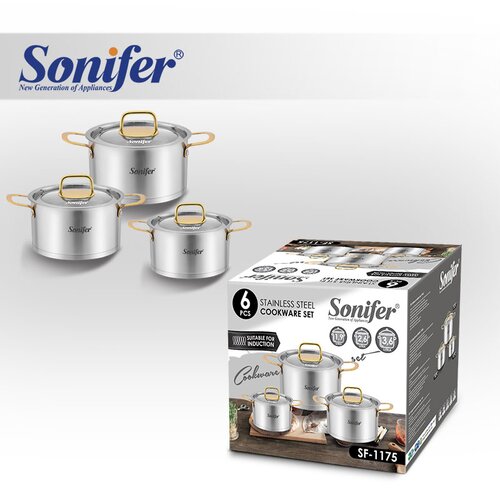 Sonifer Set Tenxheresh Inoksi, Sf-1175, 6 Copë